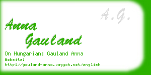 anna gauland business card